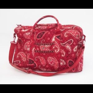 Vera Bradley Red Paisley Weekender Bag